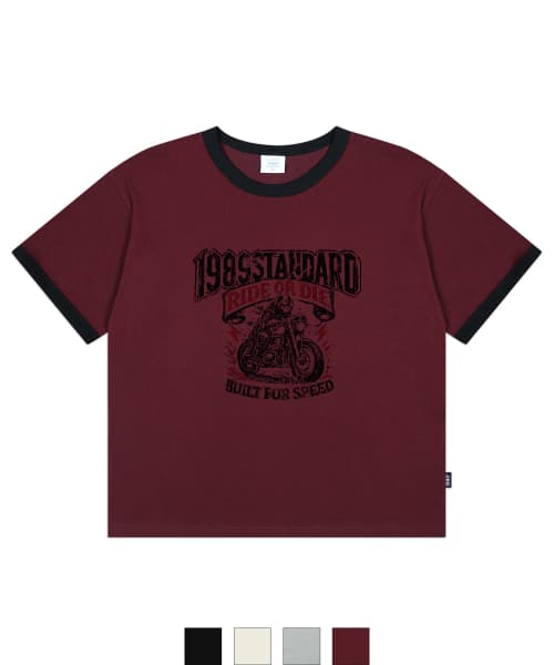 RIDER 1989 Cool Cotton Crop Ringer Short Sleeve (SRCSTD-0262)