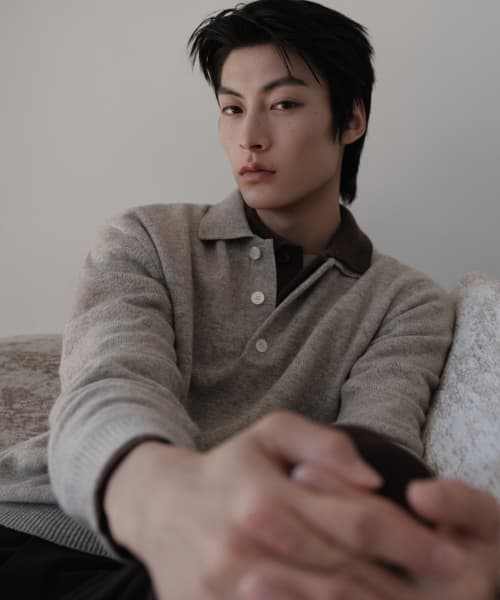 [VICTORIA WOOL] Minimal Collared Knit [Oatmeal]