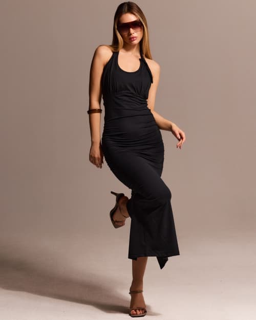 CS HALTER SLEEK DRESS-008