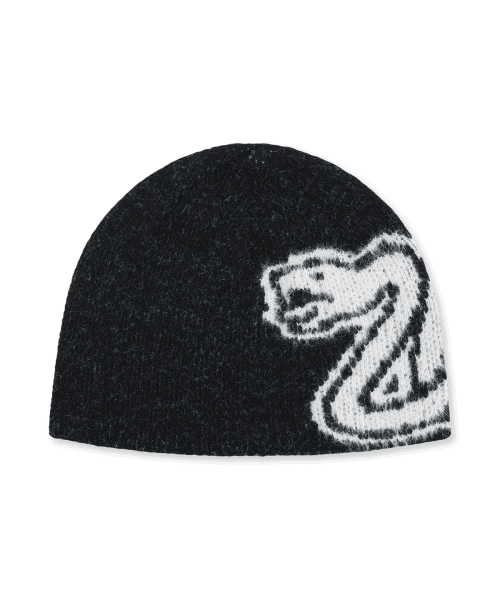 SNAKE BEANIE (BLACK)