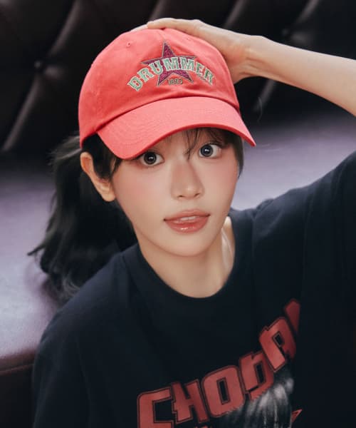 Drummer Star Ball Cap_Red