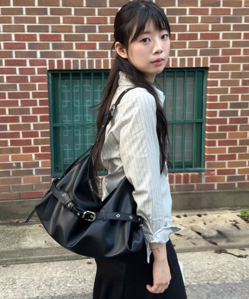 Lizzy Belted Hobo Bag (9color)