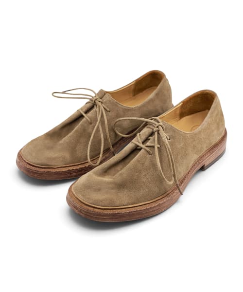 3-Hole Shirring GRS Leather Derby Sand