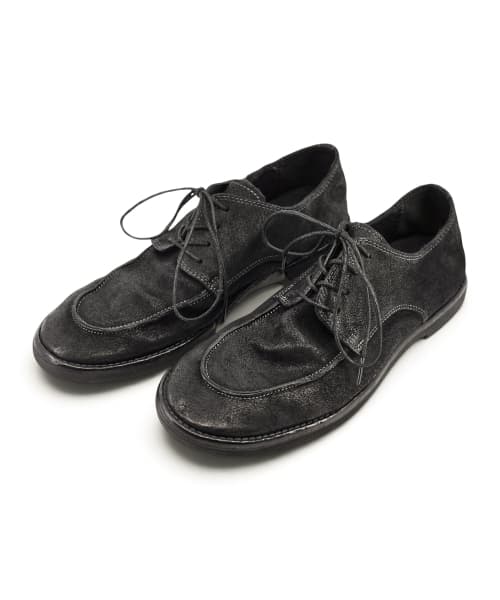 [EXTRALIGHT] DEPTH U-Tip Hair Wax Horsehide Suede Derby Black