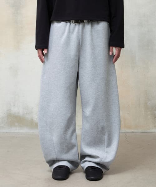 Belt Loop Rivet Sweatpants [Gray]