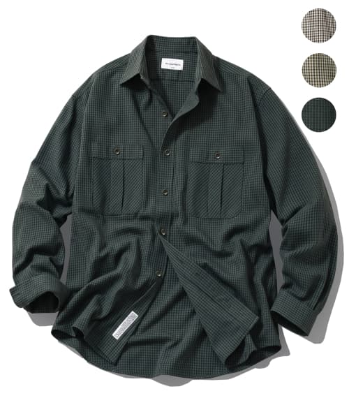 Double Pocket Gingham Check Shirts-3Color