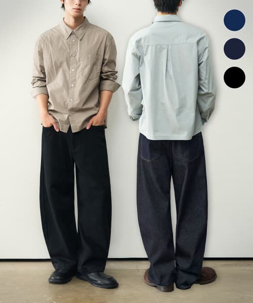 [JENPLOX X OURDAYZ] Semi-Curved Denim Pants [3COLORS]