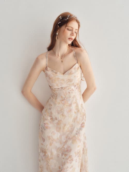 ROSEANNE Cross Long Dress