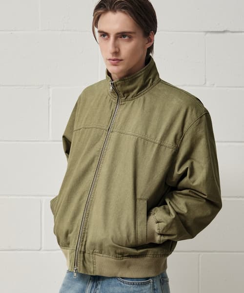 Port-Washed Cotton Heavy Tanker Jacket [KHAKI]