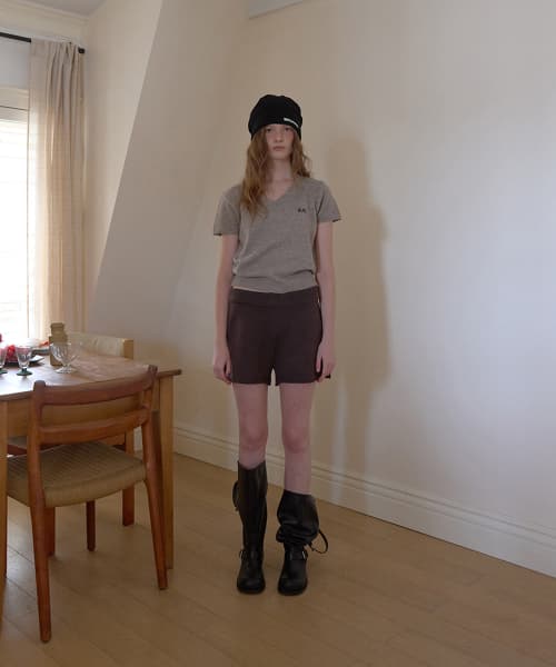 Elo Wool Knit Shorts - Brown