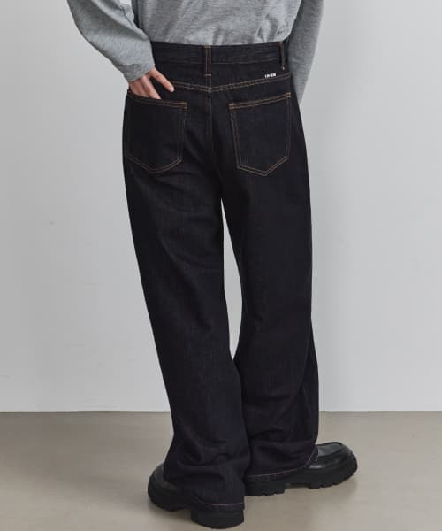 Linear Raw Wide Denim Pants [Indigo]