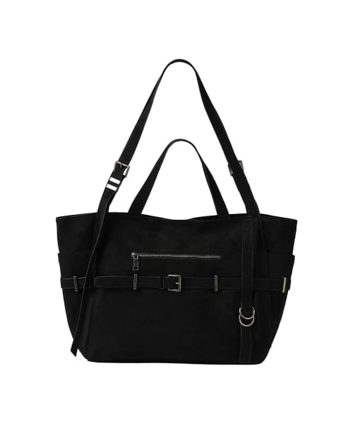 Harness Belted Tote Bag_[BLACK]