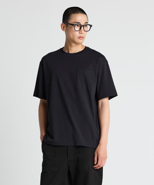Supima Cotton Pocket T Shirt_Black (Oversized Fit)_STSVB82OSB