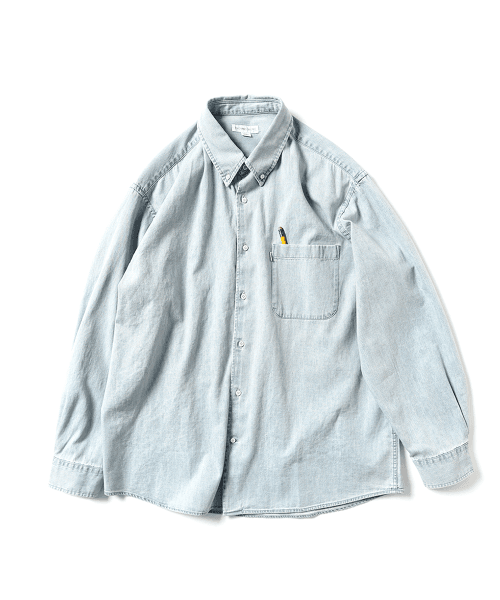 Indigo Button-Down Shirts - Light Blue