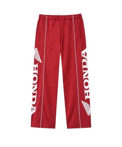 Racing Piping Sweatpants Red