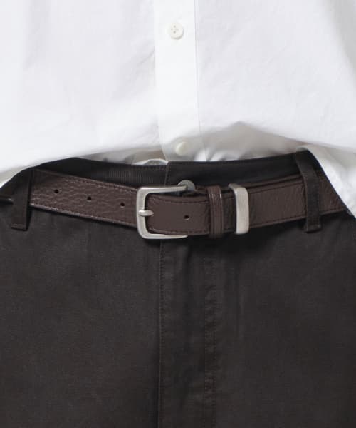 Vintage Shrunken Leather Belt (Brown)