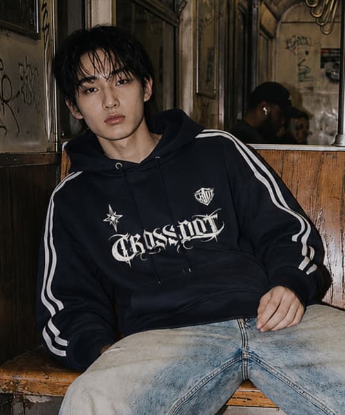 FANTOM Track Oversized Hood T-Shirt 4 Color [CRDI_3005]