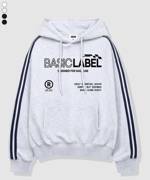 Standard Track Oversized Hood T-Shirt 4 Color [BLBI_6003]