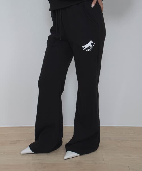 NYEONGI X CHICKS Instinct Slim Bootcut Pants in Black