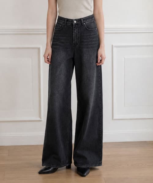 COVE Washed Wide Long Bootcut Denim Pants 2 Color [ANBD_6032]