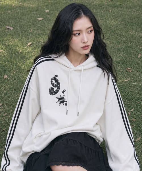 Dochi Track Oversized Hood T-Shirt 4 Color [GRPI_7002]