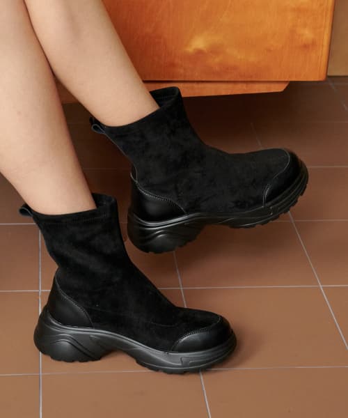Nuaju Stretch Platform Ankle Boots EBAL165527