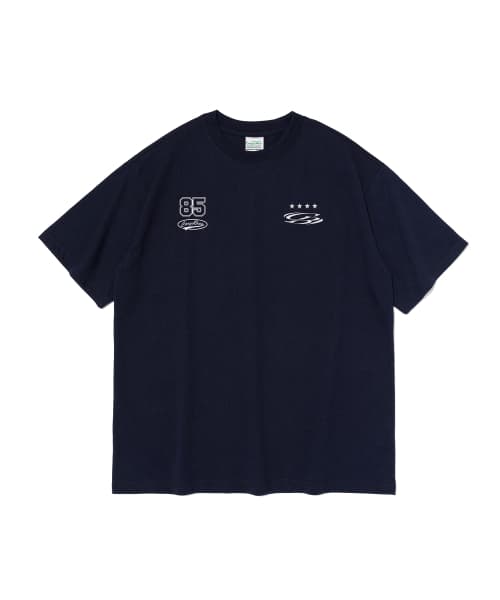 (Plus Size) Star Circle Logo Short-Sleeve T-Shirt (Navy)