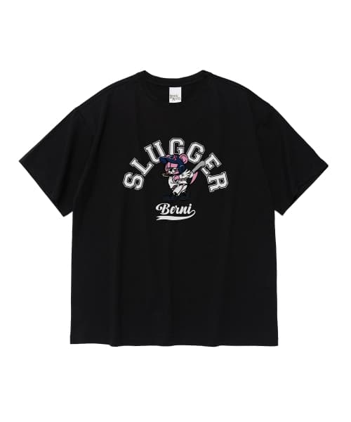 Baseball Playing BERNI Dry-Fit Short-Sleeve T-Shirt (Black)