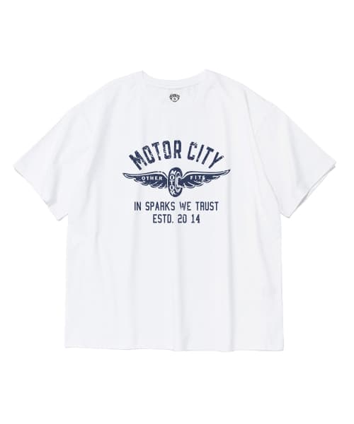 Vintage Motor City Graphic Dry-Fit Short-Sleeve T-Shirt (White)