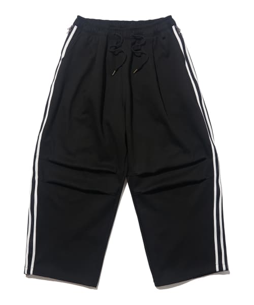Side Zipper French Terry Balloon Training Pants (Black)