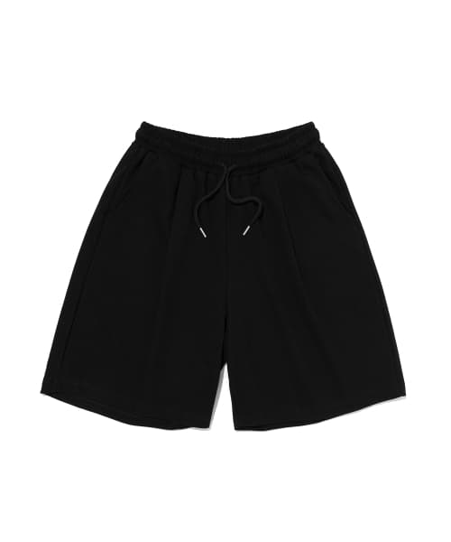 Soft Solid Pintuck Cotton Shorts (Black)