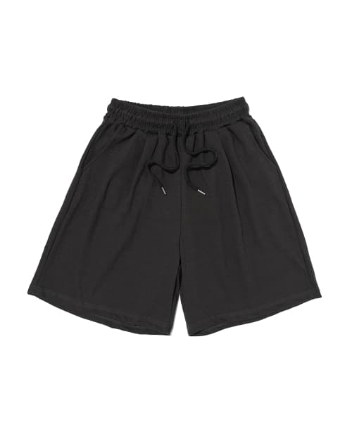 Soft Plain Pintuck Cotton Shorts (Charcoal)