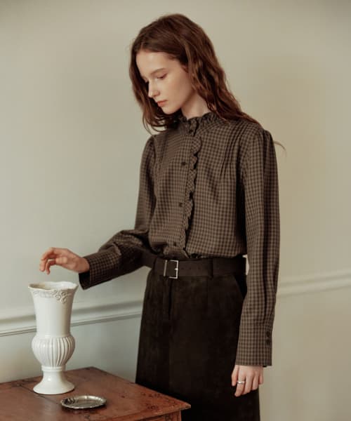 Ethnic Check Shirts / Brown