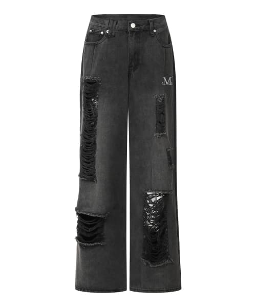 Dusty Destroyed Wash Pants Unisex (2 Colors)