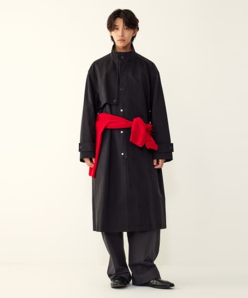 Men's Cotton Mac Coat _Black_9156311831