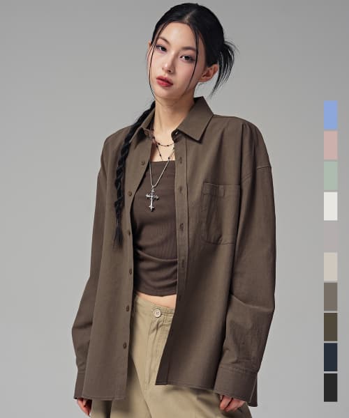 Overfit Plain Shirt_10Colors